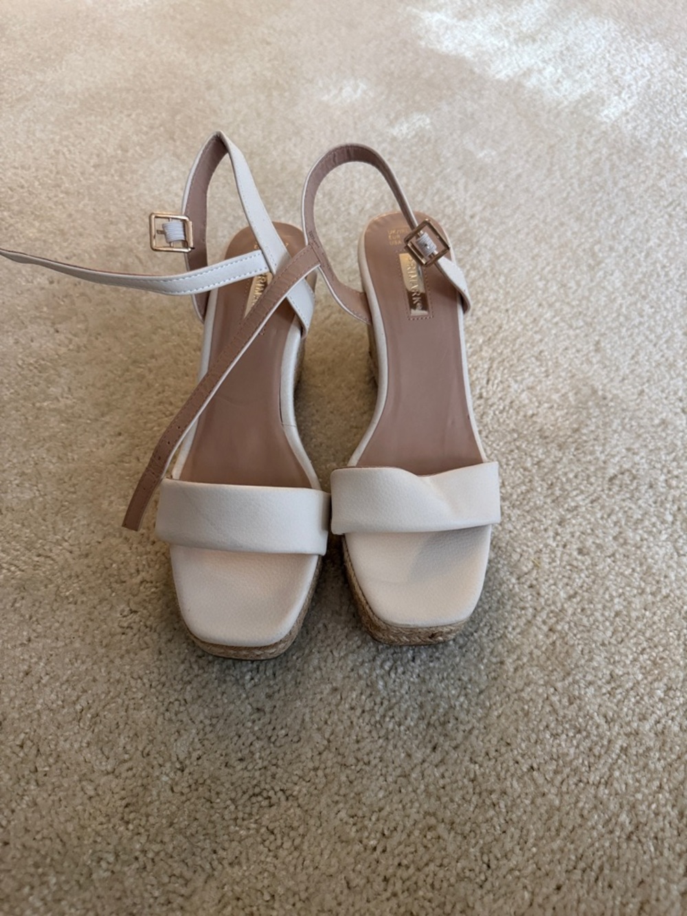 Primark White Slingback Espadrille Sandals
